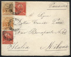 Cover Sent From Lima To Italy On 12/AU/1899 Franked With 44c., With An Arrival Backstamp Of Milano, VF Quality! - Peru