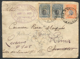 15/AP/1918 CHOSICA - CHORRILLOS - LIMA: Cover Franked By Sc.210 Pair + 222 (total 5c.) With Double Circle... - Pérou