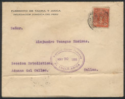 Cover Franked By Sc.245 And Sent To El Callao On 30/MAY/1926, With Interesting Oval "Agencia Postal Peruana - EL... - Pérou