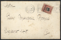 Cover Used In Lima In MAY/1929, Franked With Provisional Stamp Of 2c. (Sc.255) ALONE, Fine Quality, Rare! - Pérou