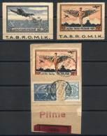 1921, Special Stamps With "T.A.B.R.O.M.I.K." Tab To Be Used In Aero-Targ Flights, Unused Set Of 2 Values. The Lot... - Sonstige & Ohne Zuordnung