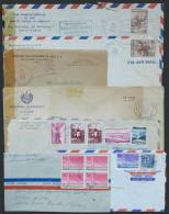 7 Covers Used Between 1944 And 1955 With Interesting Postages, Some With POSTAL FRANCHISE, Also Censored, Very... - El Salvador