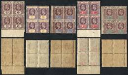 Sc.50/54, Blocks Of 4, MNH, VF General Quality (gum Lightly Toned), Catalog Value US$350+ - St.Lucia (1979-...)