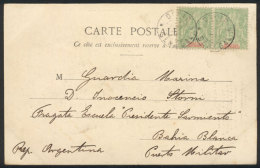 PC (view Of A Beggar Girl Holding A Baby), Franked By Pair Sc.39, Sent From Dakar To Argentina On 3/OC/1903, Rare... - Senegal (1960-...)