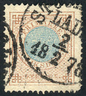 Sc.27a, 1872/7 1rd. Bistre And Ultramarine, Perf 14, Used, VF, Catalog Value US$95 - Autres & Non Classés