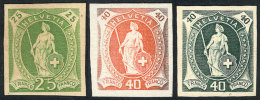 Sc.83, Proof In Green On Thick Vertically Laid Paper, And Sc.84, 2 Proofs On Thin Paper, VF Quality! - Autres & Non Classés