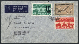 Airmail Cover Sent From Zurich To Argentina On 3/DE/1937 Franked With 2.30Fr., With Arrival Backstamp, Handsome! - Sonstige & Ohne Zuordnung