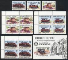 Sc.1343/5 (x5)+ 1346, 1985 Rotary, The Set + Blocks Of 4 + Souvenir Sheet, VF Quality, Catalog Value US$84.50 - Togo (1960-...)