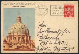 Postal Card Illustrated With View Of The Dome Of St. Peter's Basilica, Sent To Argentina On 14/SE/1950, VF Quality! - Sonstige & Ohne Zuordnung