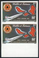 Sc.C99, 1980 Rotary And Concorde, Map, IMPERFORATE PAIR Variety, VF Quality, Rare! - Sonstige & Ohne Zuordnung