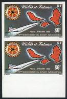 Sc.C99, 1980 Rotary And Concorde, Map, IMPERFORATE PAIR Variety, VF Quality, Rare! - Autres & Non Classés