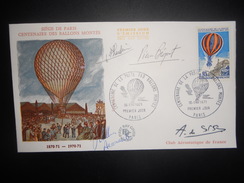 France , Poste Aerienne Premier Jour Ballons Montes 1971 Diverses Signature Dont Bequet - 1960-.... Briefe & Dokumente