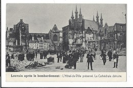 16789 - Louvain Apès Le Bombardement L'Hôtel De Ville - Leuven