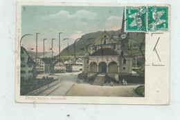 Stans (Suisse, Nidwald) : Kirche Und Hauptplatz  Eim 1932 (lebendig) PF - Stans