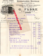 12 -  RODEZ- BELLE FACTURE G. FABRE-QUINCAILLERIE-FERRONNERIE-FERBLANTERIE-A M CROZES VICTOR A NAUCELLE-1911 - Petits Métiers