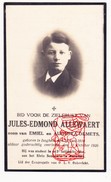 DP Foto 16j. Student Jules E Allewaert / Demets °Iseghem Izegem 1910 &dagger; 1926 Seminarie Roeselare - Gedicht Gezelle - Santini