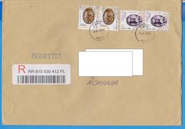 REGISTERED LETTER EASTER EGG POLAND SENT ROMANIA - Covers & Documents