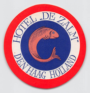 D5775 "HOTEL DE ZALM - HOLLAND - DEN HAAG " ETICHETTA ORIGINALE - ORIGINAL LABEL - - Etiquettes D'hotels