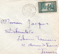 Monaco 1937 Timbre Placette François - Bosio Sur Enveloppe (01747) - Briefe U. Dokumente