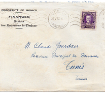 Monaco 1937 Timbre 10 Ans Avènement Du Prince Sur Enveloppe (01748) - Cartas & Documentos