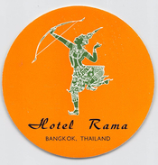 D5779 " HOTEL ROMA - BANGKOK - THAILANDIA " ETICHETTA ORIGINALE - ORIGINAL LABEL - - Etiquettes D'hotels