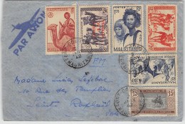 LETTRE DE FORT GOURAUD MAURITANIE AVEC TP SECOURS NATIONAL => FRANCE   1942  COVER COLONIES - Storia Postale