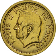 Monnaie, Monaco, Louis II, 2 Francs, 1943, SUP, Aluminum-Bronze, KM:121a - 1922-1949 Louis II.