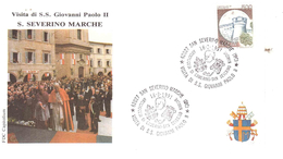 18.3.1991VISITA DI S.SGIOVANNI PAOLO II S.SEVERINO MARCHE - Máquinas Franqueo (EMA)