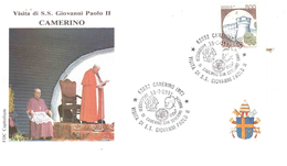 19.3.1991VISITA DI S.SGIOVANNI PAOLO II CAMERINO - Macchine Per Obliterare (EMA)