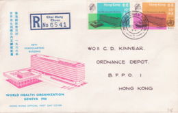 HONG KONG 1966 WORLD HEALTH FDC - Brieven En Documenten