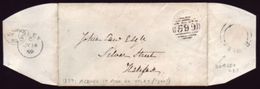 GB 1859 'ALBINO' 1d PINK PRE-STAMPED COVER - ...-1840 Precursores