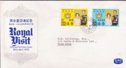 HONG KONG 1975 ROYAL VISIT FDC - FDC