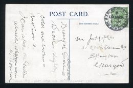 GB SCOTLAND CLYDE PADDLE STEAMER GREENOCK AND ARDRISAIG 1914 - Postmark Collection