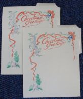 NYASALAND 1952 CHRISTMAS AIR LETTERS STATIONERY LAKE MAP - Nyassaland (1907-1953)