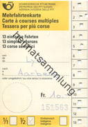 Schweiz - Schweizerische PTT-Betriebe - Mehrfartenkarte 1981 - 13 Einfache Postauto Fahrten Lyss Aarberg - Europe