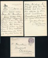 GB QUEEN VICTORIA GRAND HOTEL LONDON LION 1900 - Covers & Documents