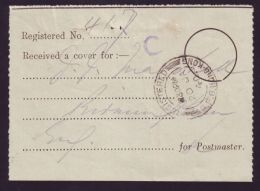 HONG KONG 1940 REGISTERED RECEIPT - Enteros Postales
