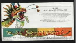 HONG KONG 1985 DRAGON BOAT SET & S/S - Markenheftchen