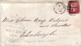 GB 1870 "ROYAL AGRICULTURAL SOC" SPECIAL CANCEL -SCARCE - Storia Postale