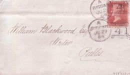 GB 1868 RAILWAY COVER - Covers & Documents