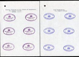 GB ROYALTY ST JAMES'S PALACE CROWN POSTMARK KNIGHTHOOD - Poststempel