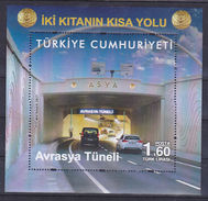 AC - TURKEY BLOCK STAMP - EURASIA TUNNEL MNH ISTANBUL 30.01.2017 - Unused Stamps