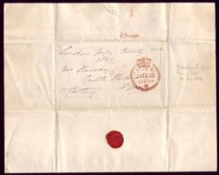 GB - 1836 ENTIRE 'POSTED FREE' WITH EMBOSSED NOTE PAPER - ...-1840 Préphilatélie