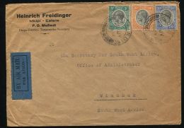 TANGANYIKA MUFINDI AIR MAIL SOUTH WEST AFRICA DOUBLE FLIGHT 1934 - Tanganyika (...-1932)