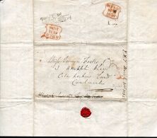 GREAT BRITAIN 1836 ENTIRE LETTER LONDON WORCESTER POEMS - ...-1840 Préphilatélie