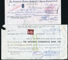 HONG KONG / GB/ AUSTRALIA CHEQUES 1968/9 - Cheques & Traverler's Cheques