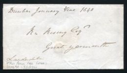 GB SCOTLAND 4d POST PERIOD FREE FRANK DUNBAR 1840 - ...-1840 Precursori