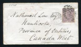 GB RAILWAYS LONDON AND EXETER STAR ONTARIO CANADA 1868 - Covers & Documents