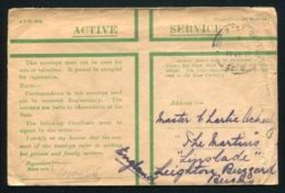 GB WORLD WAR ONE PALESTINE ARMY ACTIVE SERVICE RAILWAYS SHALLAL JUNCTION - Postmark Collection