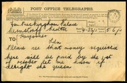 ROYAL TELEGRAM QUEEN ALEXANDRA BUCKINGHAM PALACE - Telephony